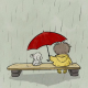 雨中向日葵